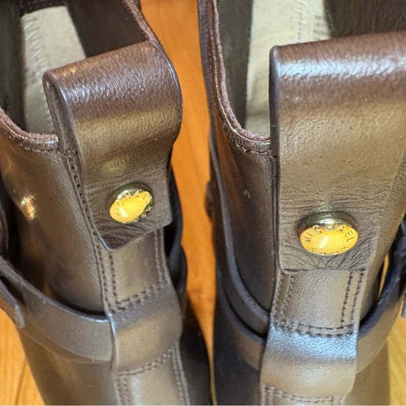 Michael Kors Dark Brown Ankle Booties, with gold hardware, size 7 - Picture 8 of 15